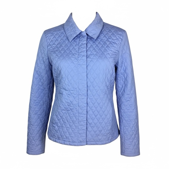 Nordstrom Blue Quilted Snap Closure Jacke Large - Picture 1 of 4